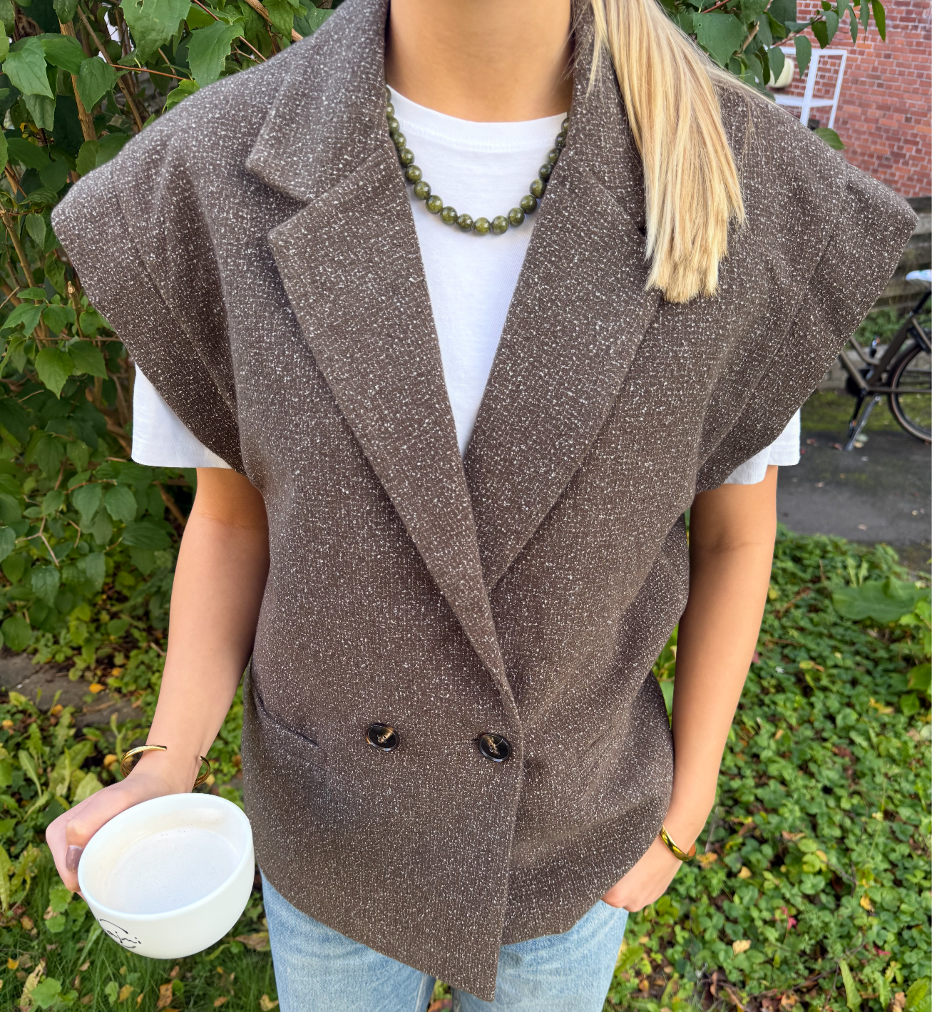 BY LUND - BLAZER VEST - LENA 25CY913 - BROWN