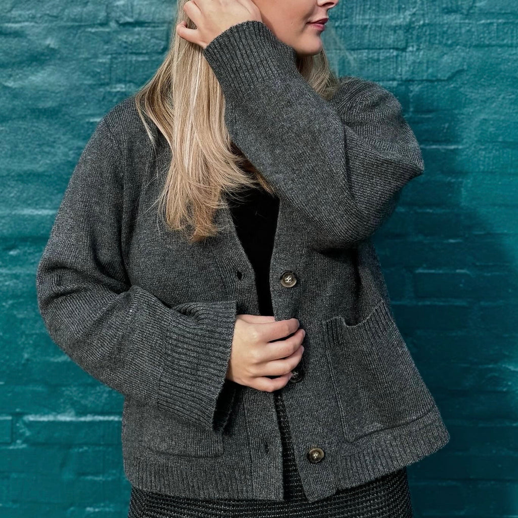 MBYM - CARDIGAN - RAHMA PACARI - CHARCOAL MELANGE