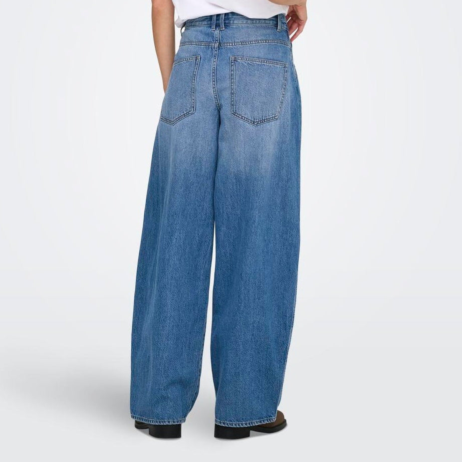 ONLY - JEANS - TAYLOR HW BARREL 15367620 - MEDIUM BLUE DENIM