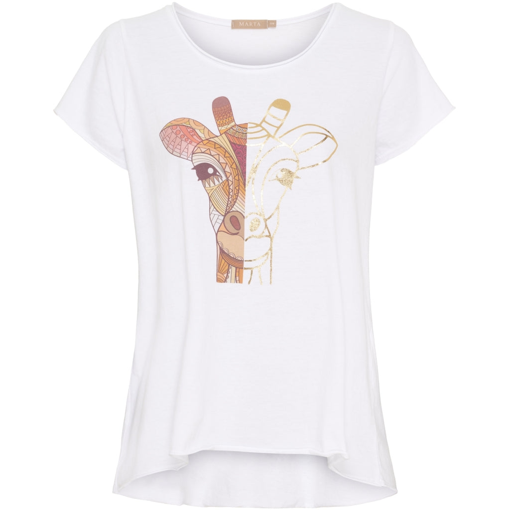 MARTA DU CHATEAU - T-SHIRT - MARIE 1535 - WHITE GIRAF