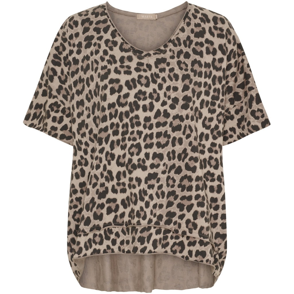 MARTA DU CHATEAU - T-SHIRT - HARPER 2436C - BEIGE LEO