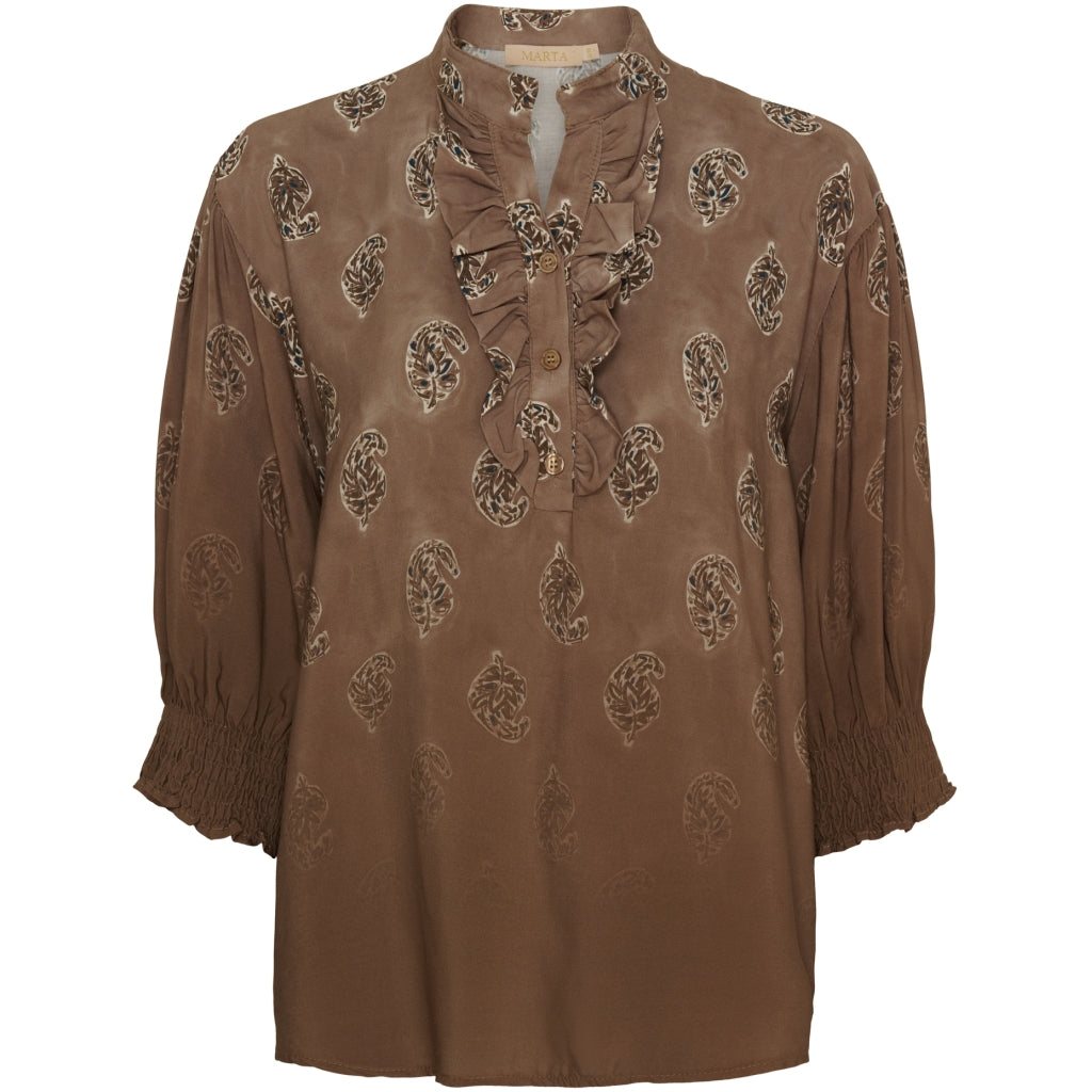 MARTA DU CHATEAU - BLUSE - UNNUR 6317 - FANGO FADED