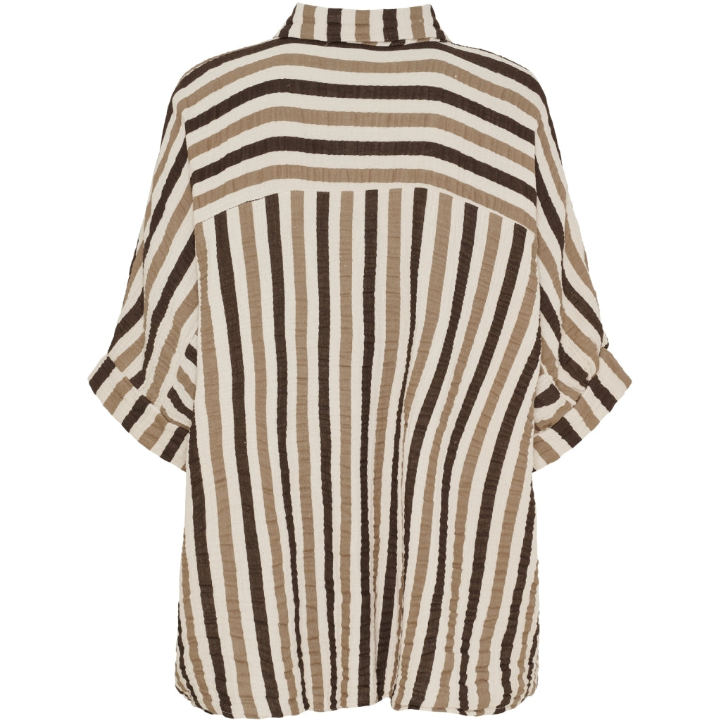 MARTA DU CHATEAU - SKJORTE - MOSSIE 7487C - CAMEL/BROWN