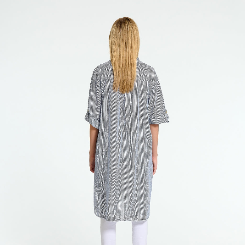 MARTA DU CHATEAU - TUNIKA - 1665-25 - WHITE/BLUE