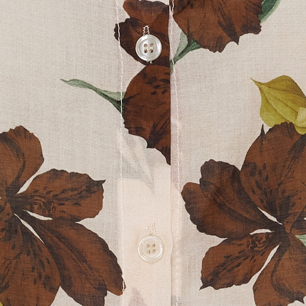 MARTA DU CHATEAU - SKJORTE - LOTUS 258920 - BEIGE FLOWER