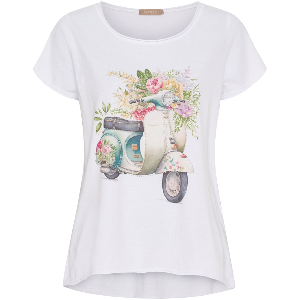 MARTA DU CHATEAU - T-SHIRT - MARIE 1535 - WHITE VESPA