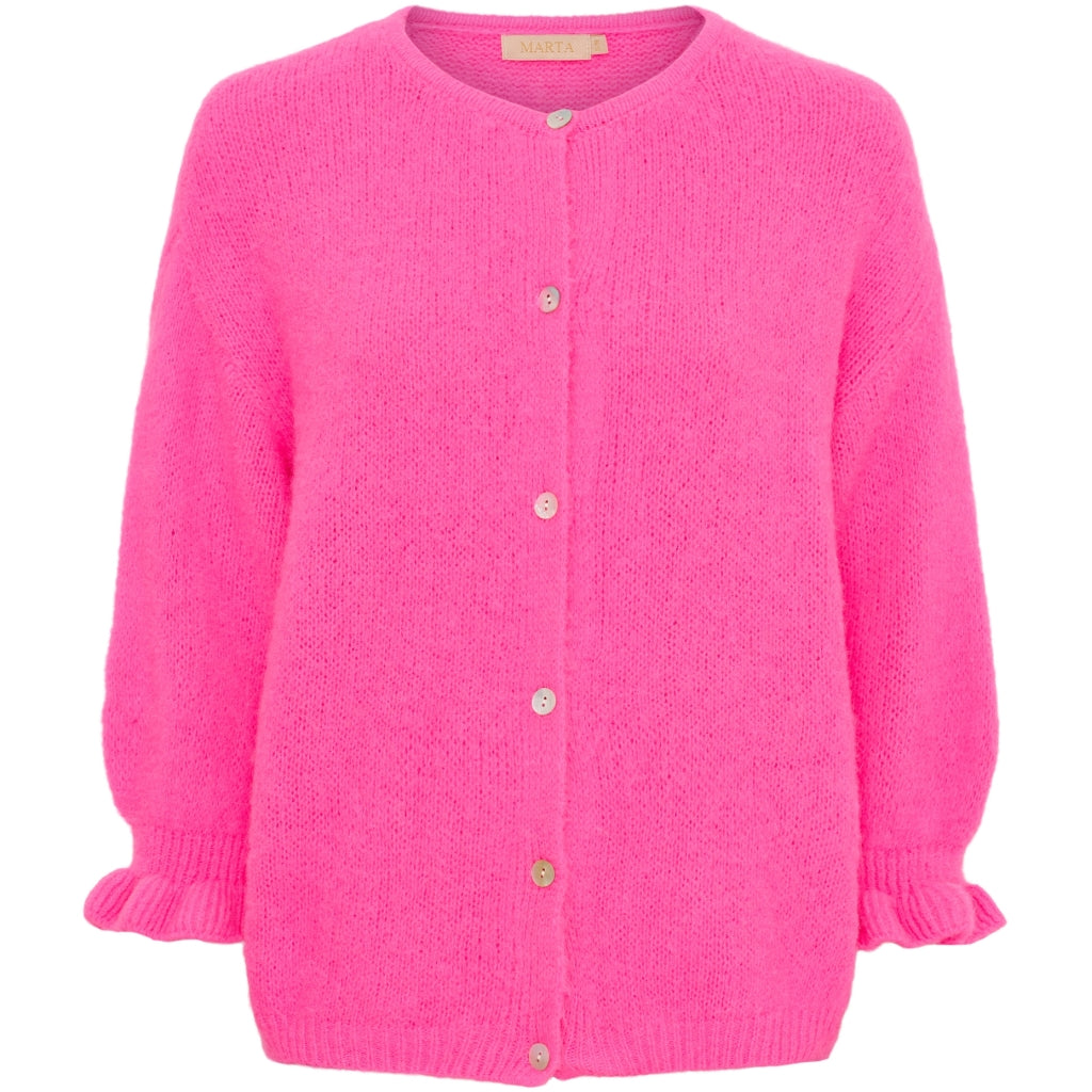 MARTA DU CHATEAU - CARDIGAN - JULIANA 2413 - FUXIA FLUO