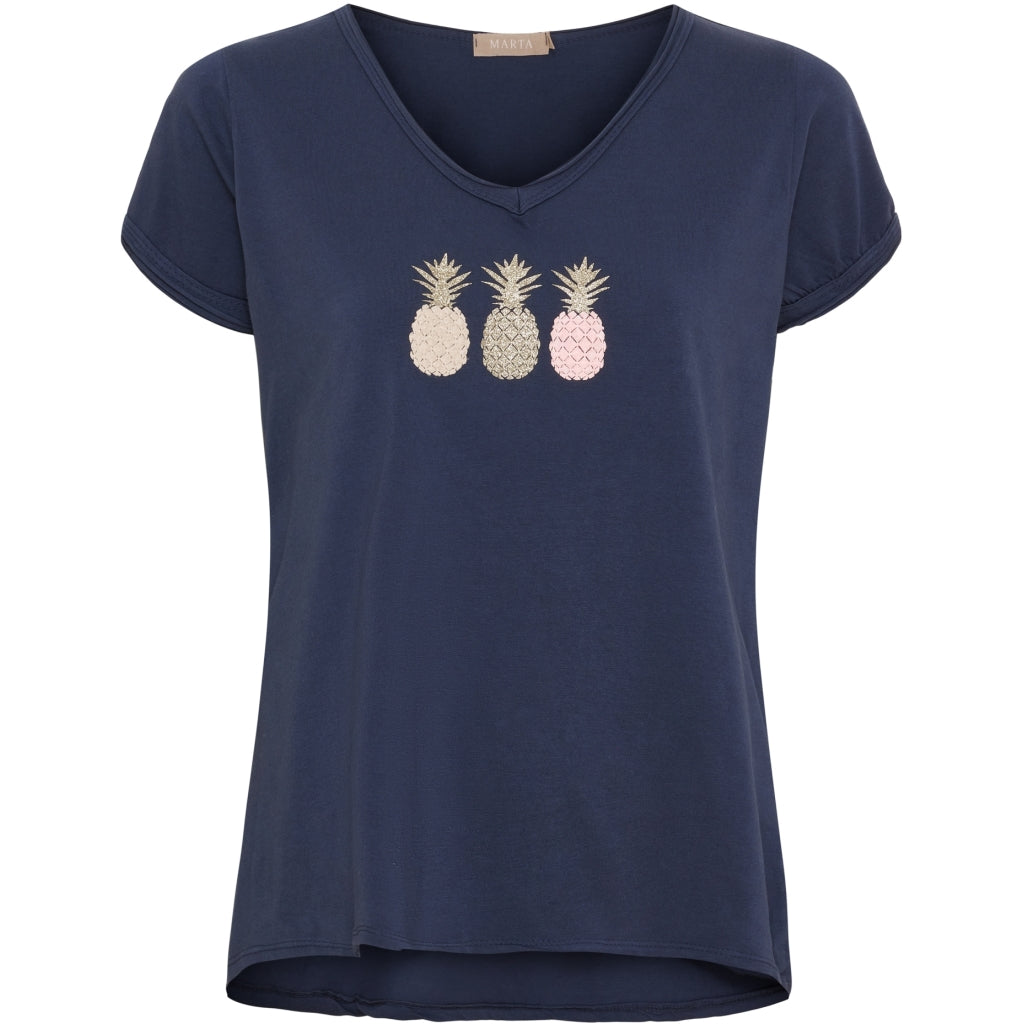 MARTA DU CHATEAU - T-SHIRT - GEMMA 22031 - DARK BLUE