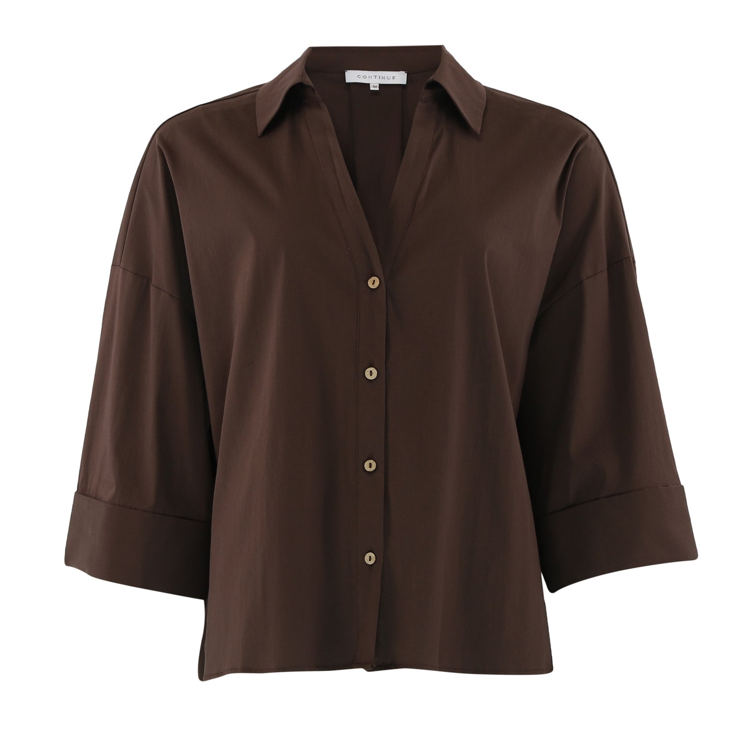 CONTINUE - SKJORTE - AUGUSTA 14985 - DARK BROWN
