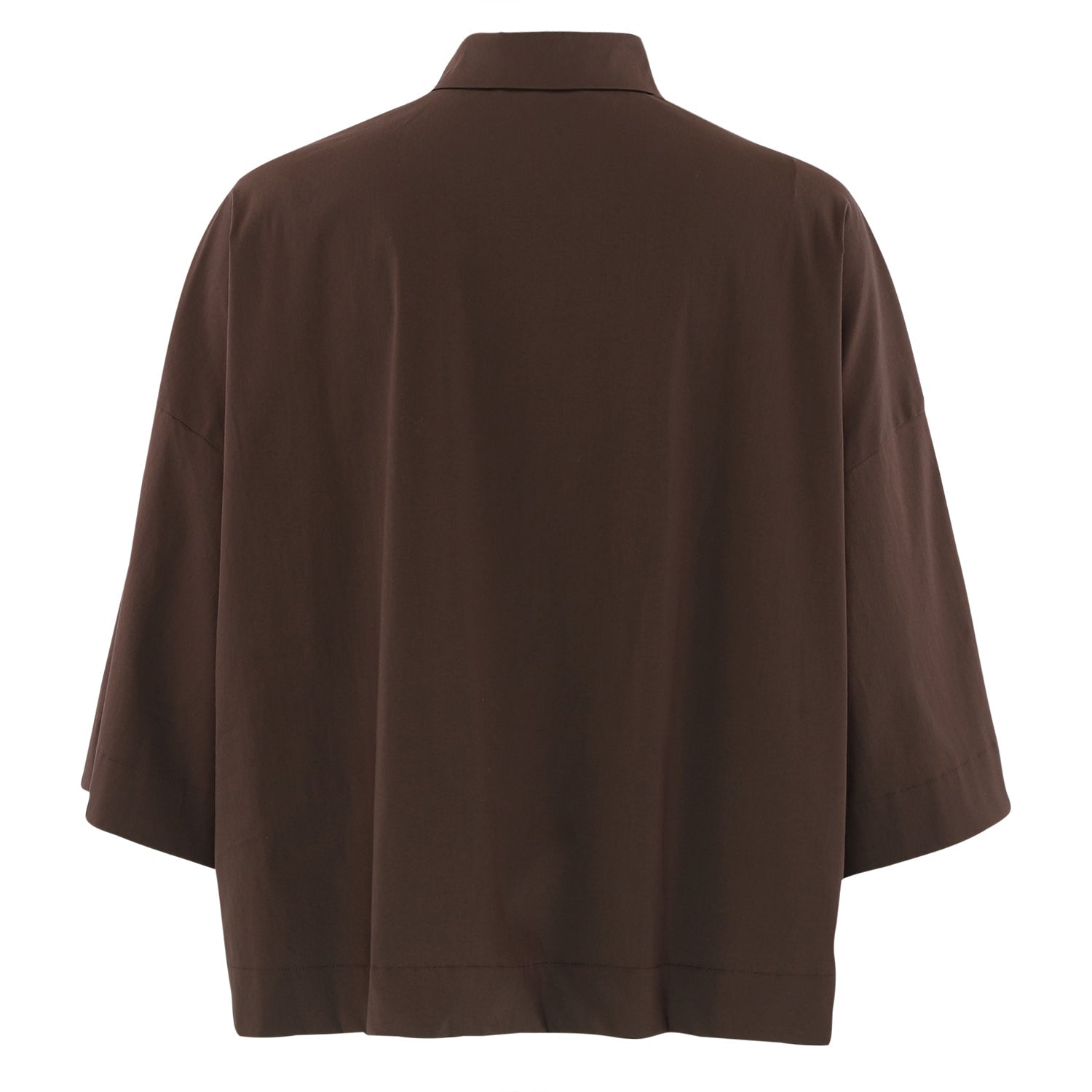 CONTINUE - SKJORTE - KLARA 15039 - DARK BROWN/GOLD BUTTONS
