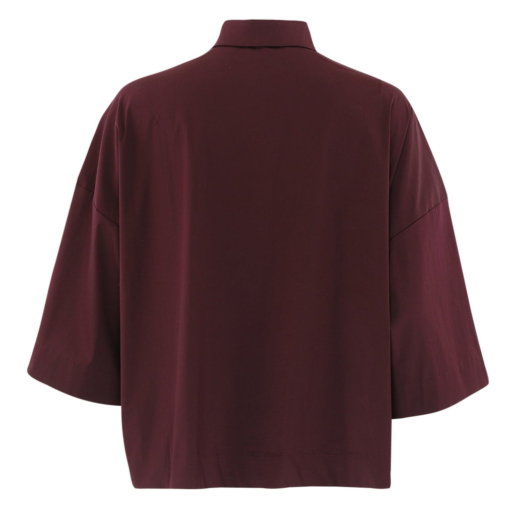 CONTINUE - SKJORTE - KLARA 15039 - BORDEAUX/GOLD BUTTONS