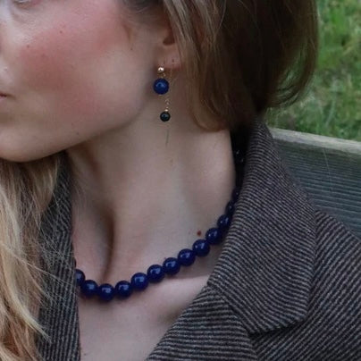 SOÏ - KRYSTAL HALSKÆDE - FARO - CHUNKY LAPIS LAZULI