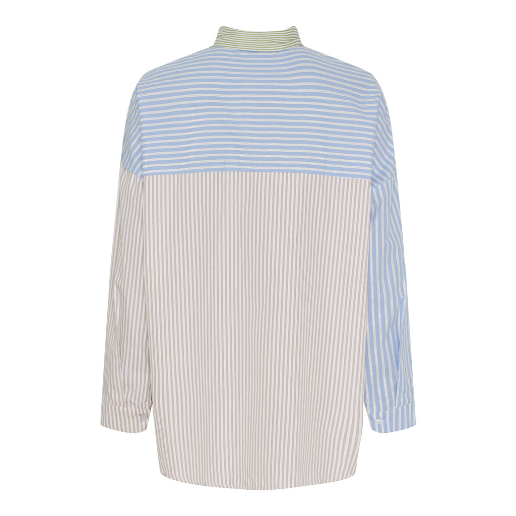 MARTA DU CHATEAU - SKJORTE - BLANDINE 258032 - MULTI BEIGE