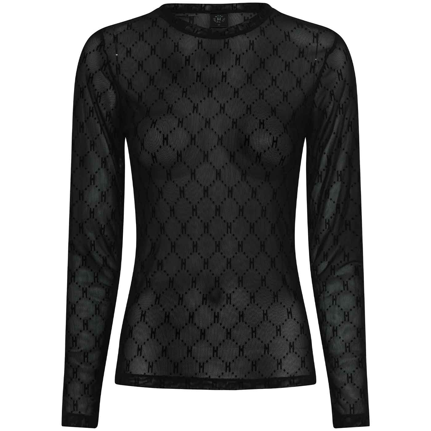 HYPE THE DETAIL - MESH BLUSE - 300-14-9 - SORT
