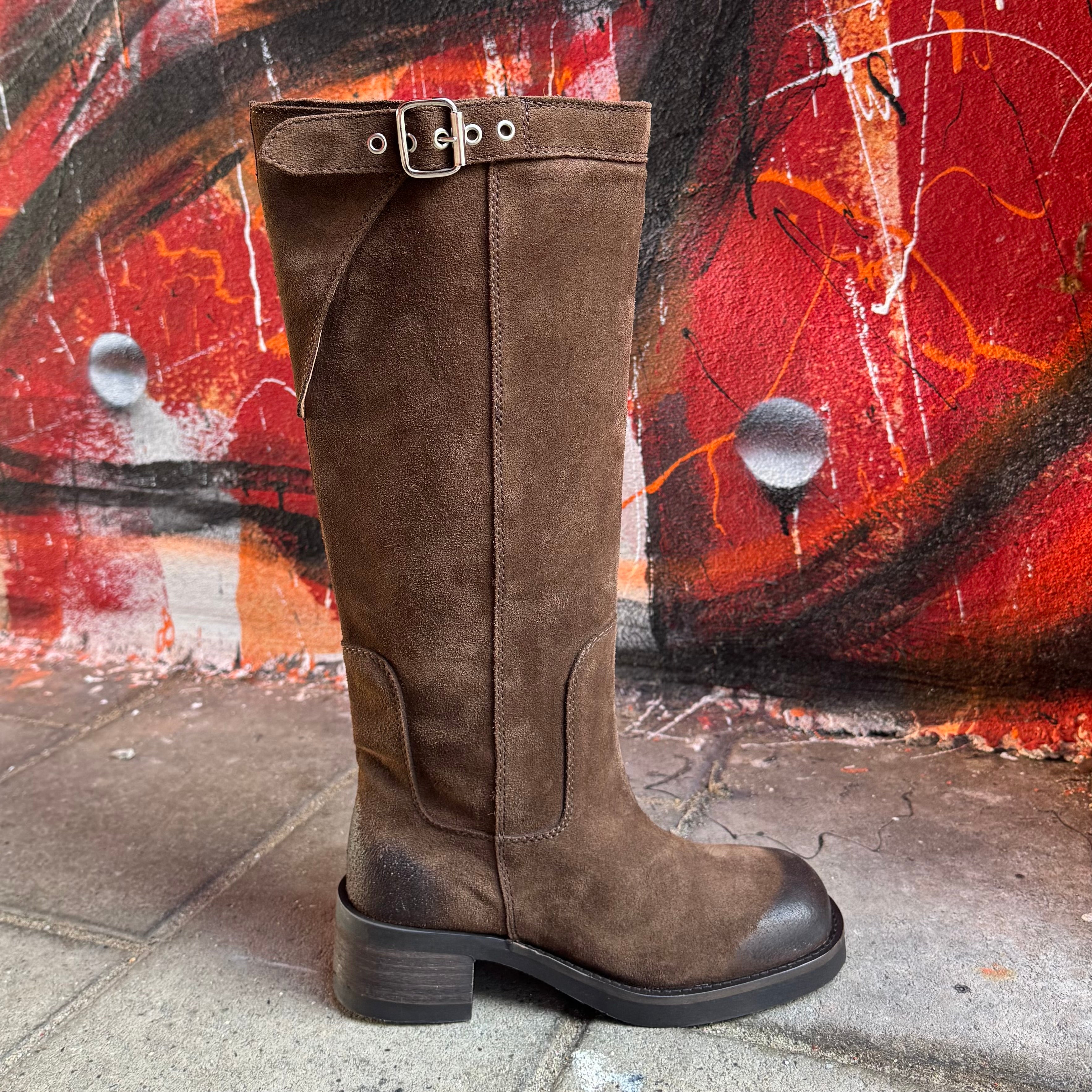 PAVEMENT - STØVLE - ANINE SUEDE 25475-1 - BROWN SUEDE