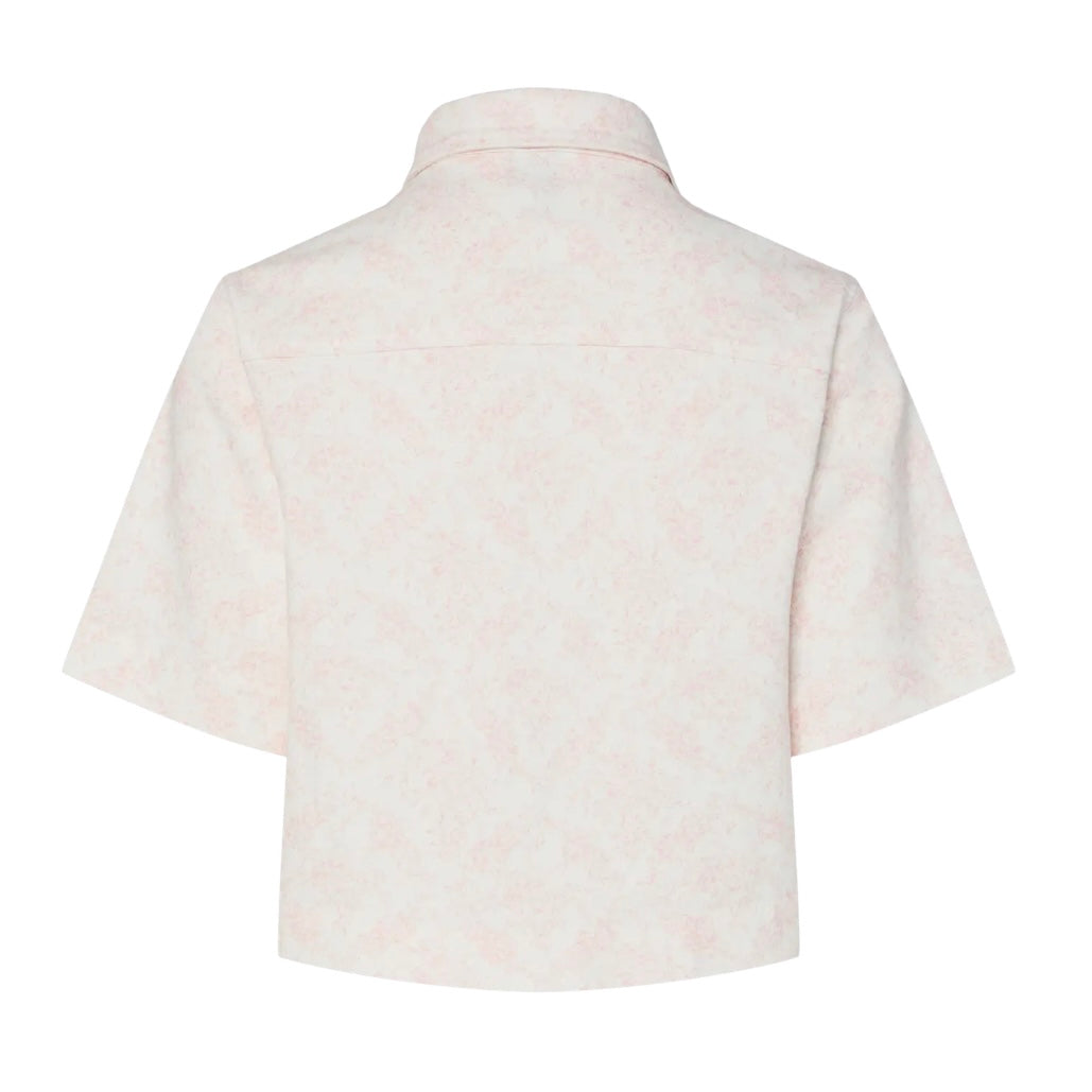 PIECES - DENIM SKJORTE - SALUME 17156432 - EGRET FLOWER
