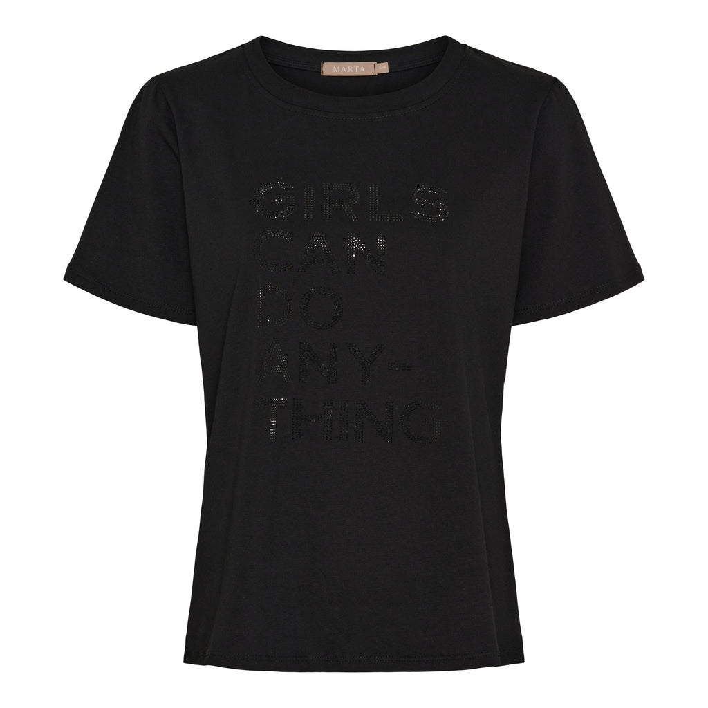 MARTA DU CHATEAU - T-SHIRT - SUNSHINE 38188M - BLACK