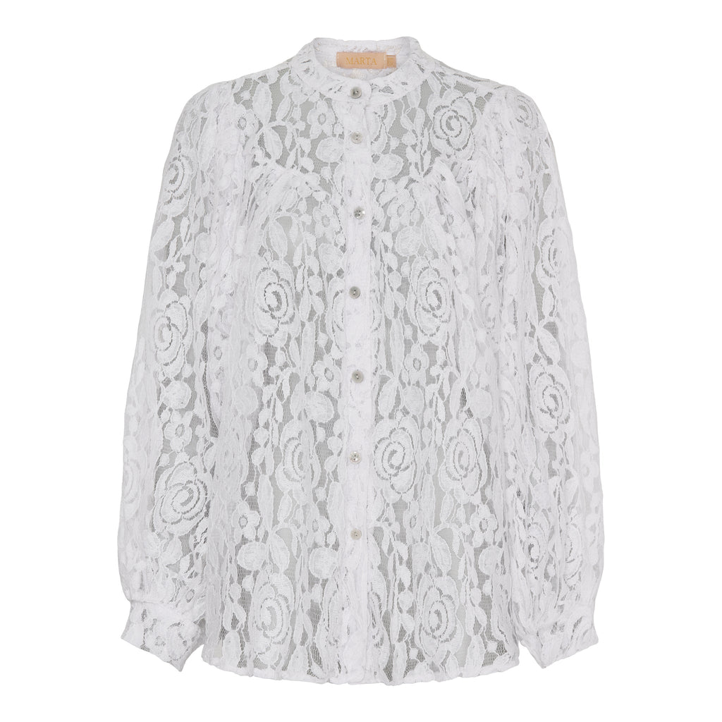 MARTA DU CHATEAU - SKJORTE - OFELIA 3899 - WHITE
