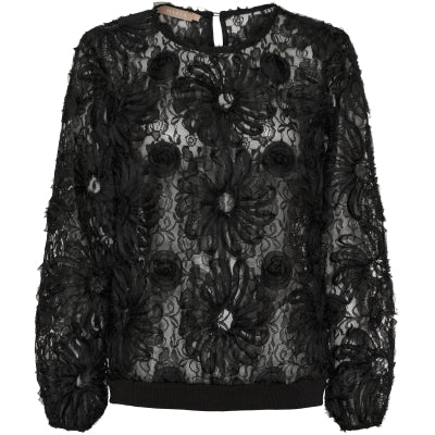 MARTA DU CHATEAU - BLUSE - LYKKE 7688 - SORT
