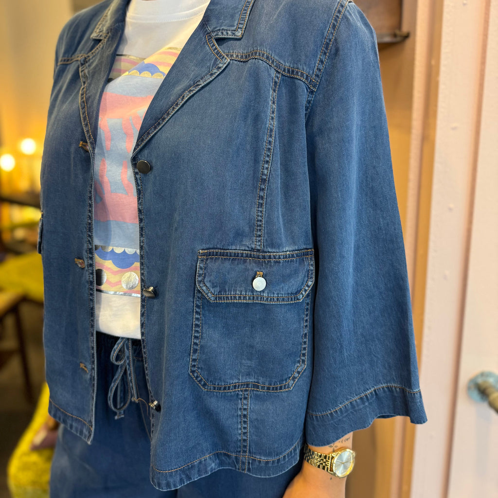 NÜMPH - SKJORTE - MIAMI 705297 - MEDIUM BLUE DENIM