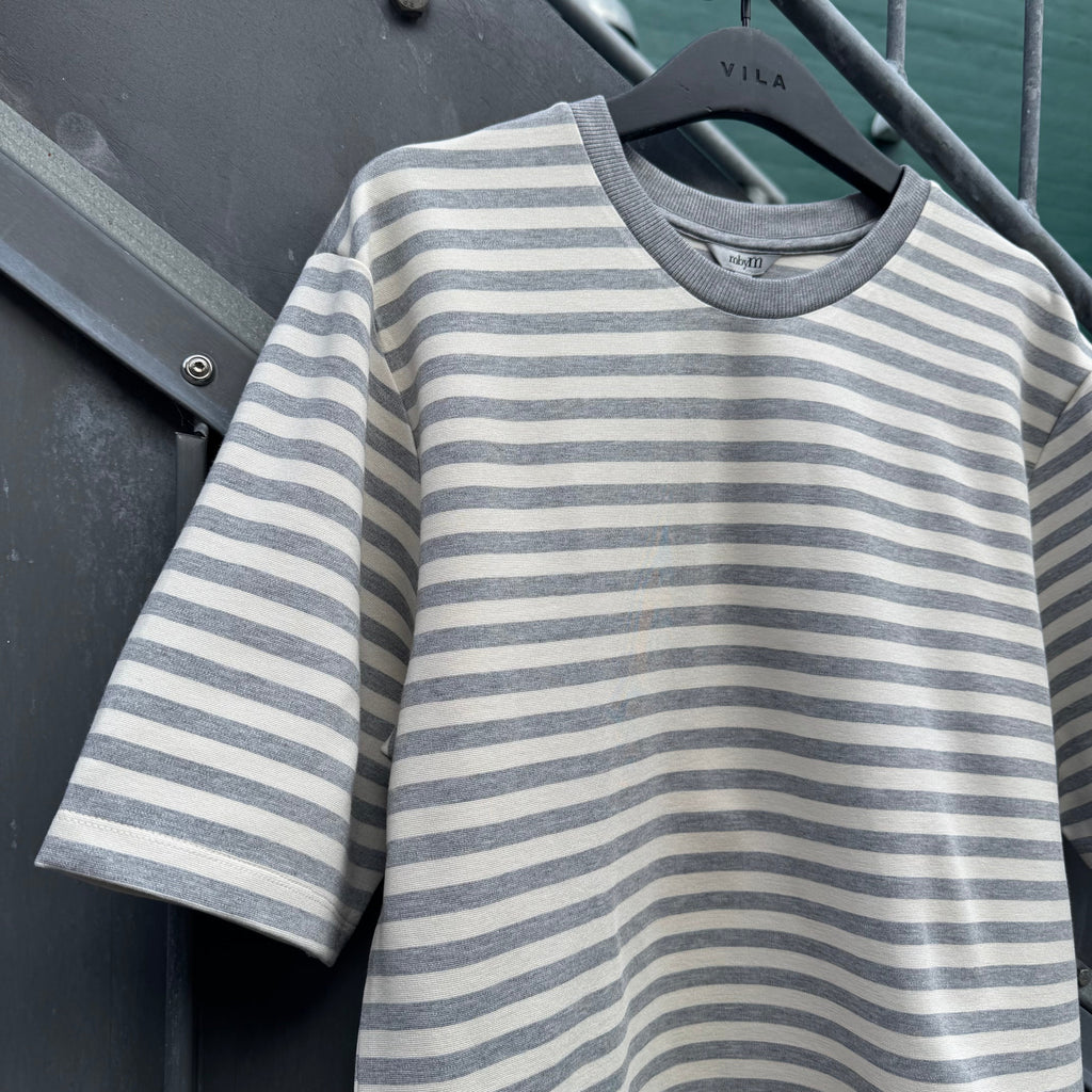 MBYM - T-SHIRT - EMRYS 56589020 - GREY MEL/SUGAR STRIPE