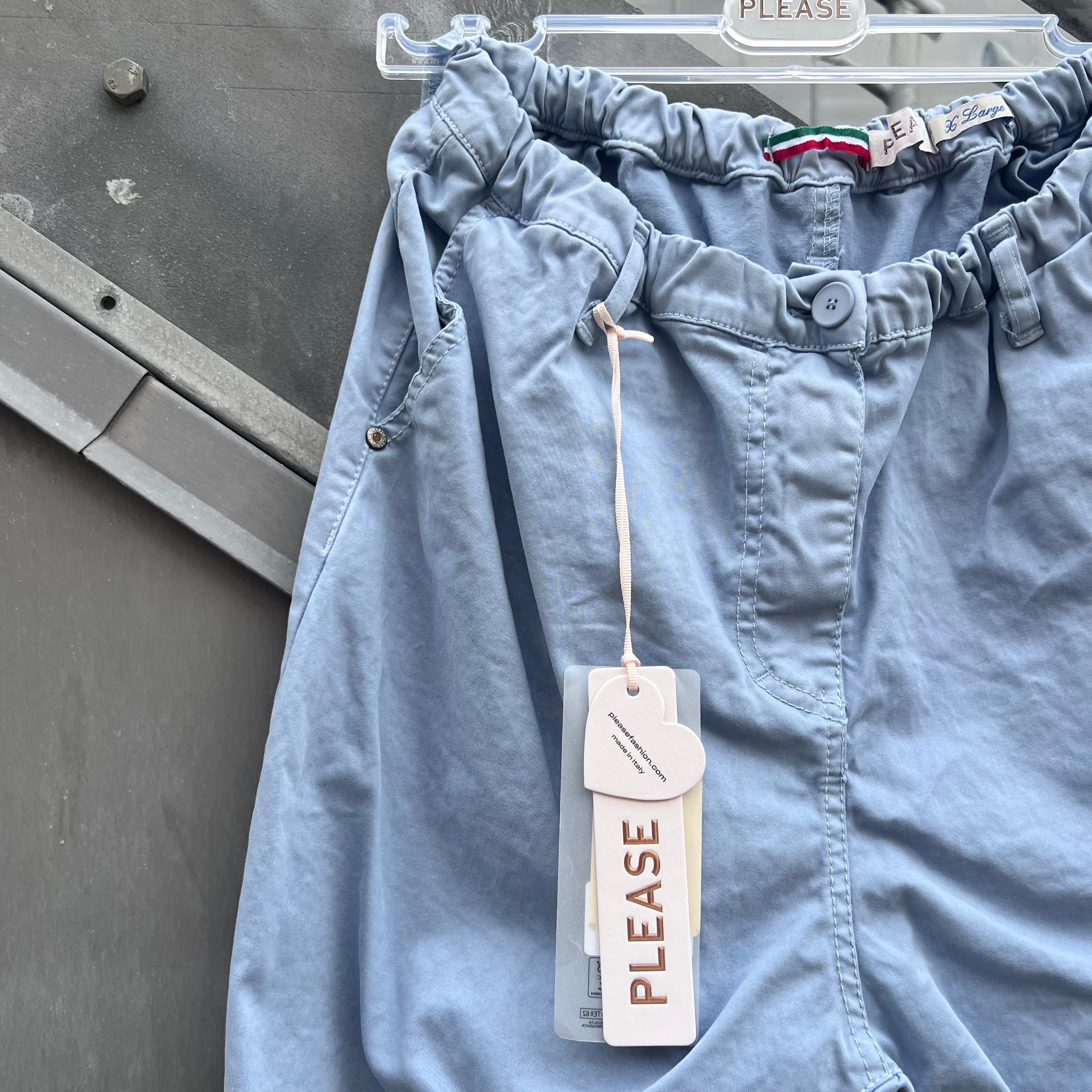 PLEASE - JEANS - CARROT COTTON - ZEN BLU