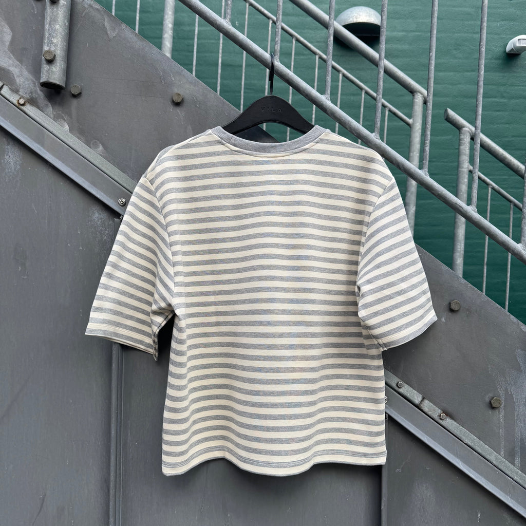 MBYM - T-SHIRT - EMRYS 56589020 - GREY MEL/SUGAR STRIPE
