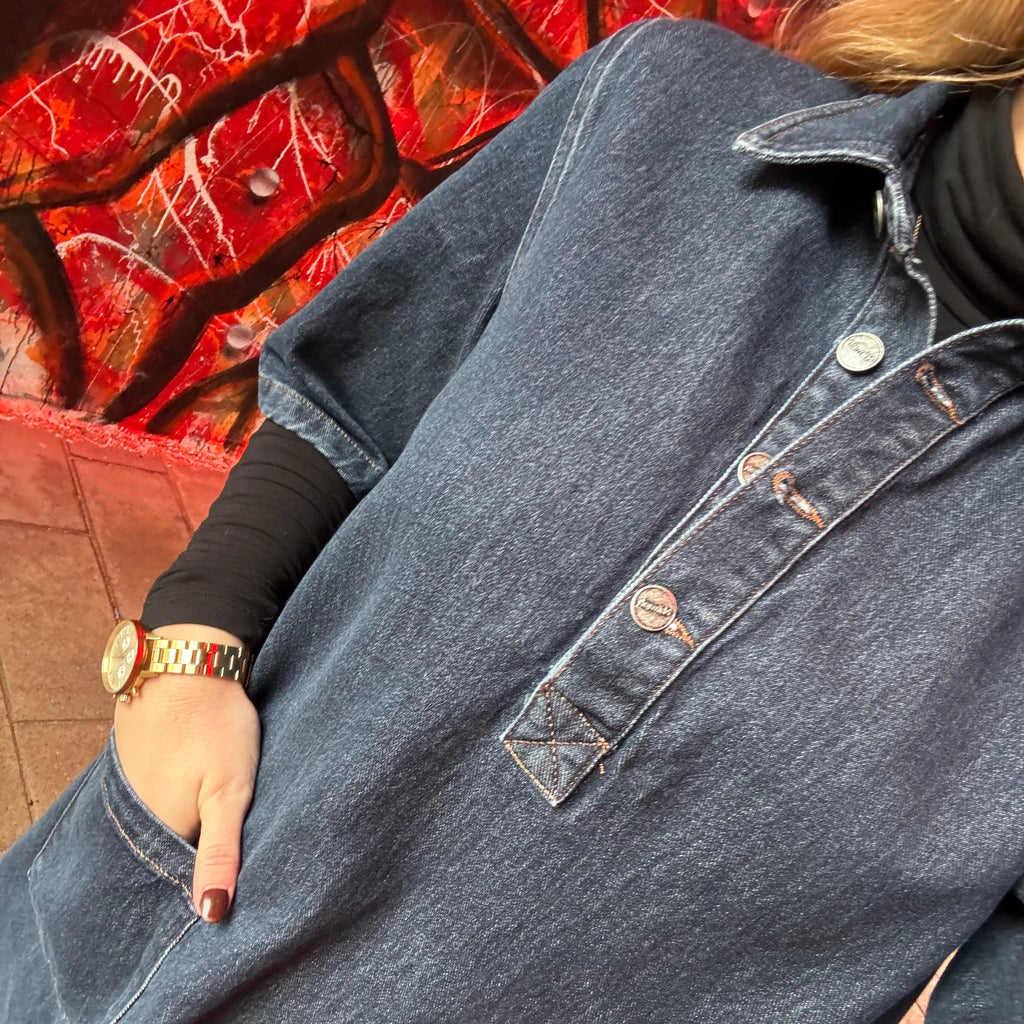 NÜMPH - DENIMKJOLE - LONDON 705192 - DARK BLUE DENIM