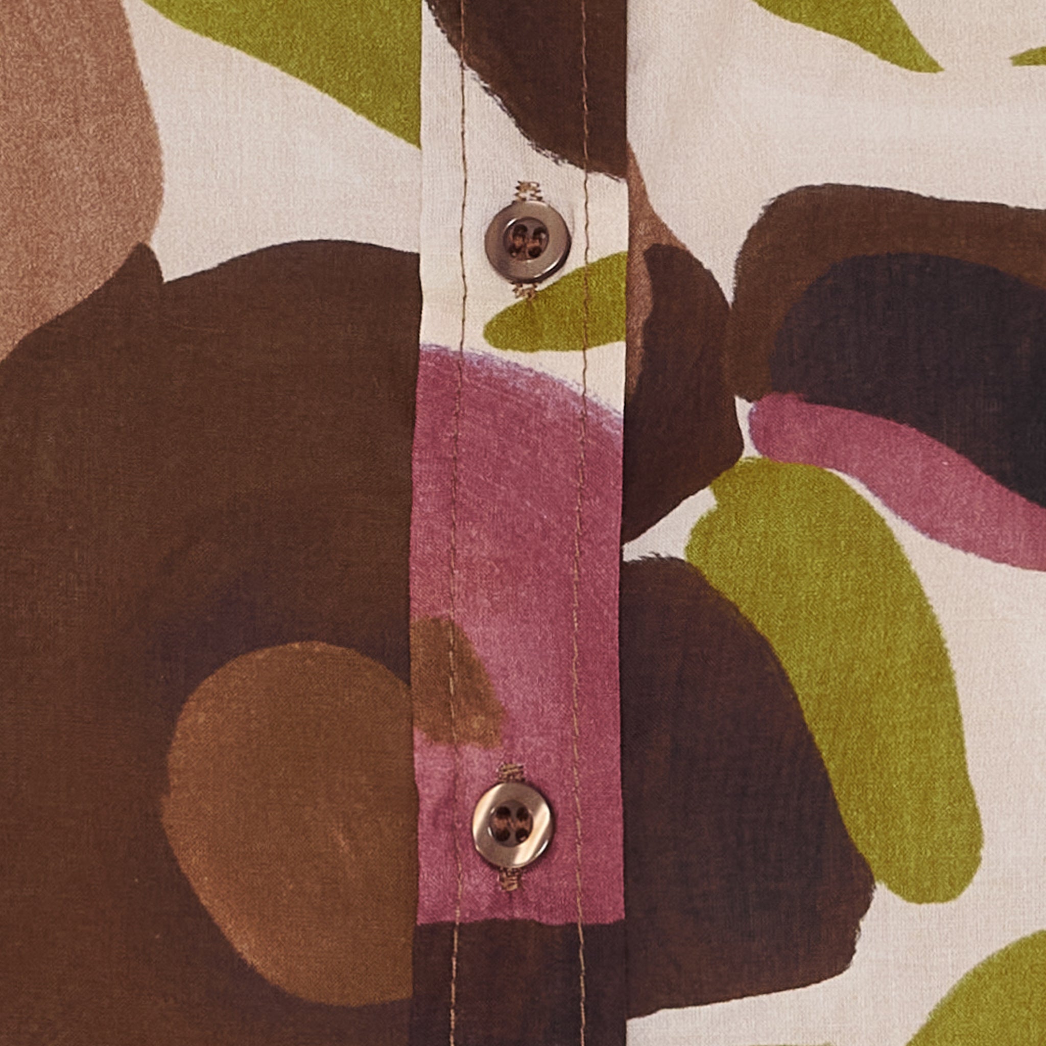 MARTA DU CHATEAU - SKJORTE - EVELINA 58130M - BROWN PRINT