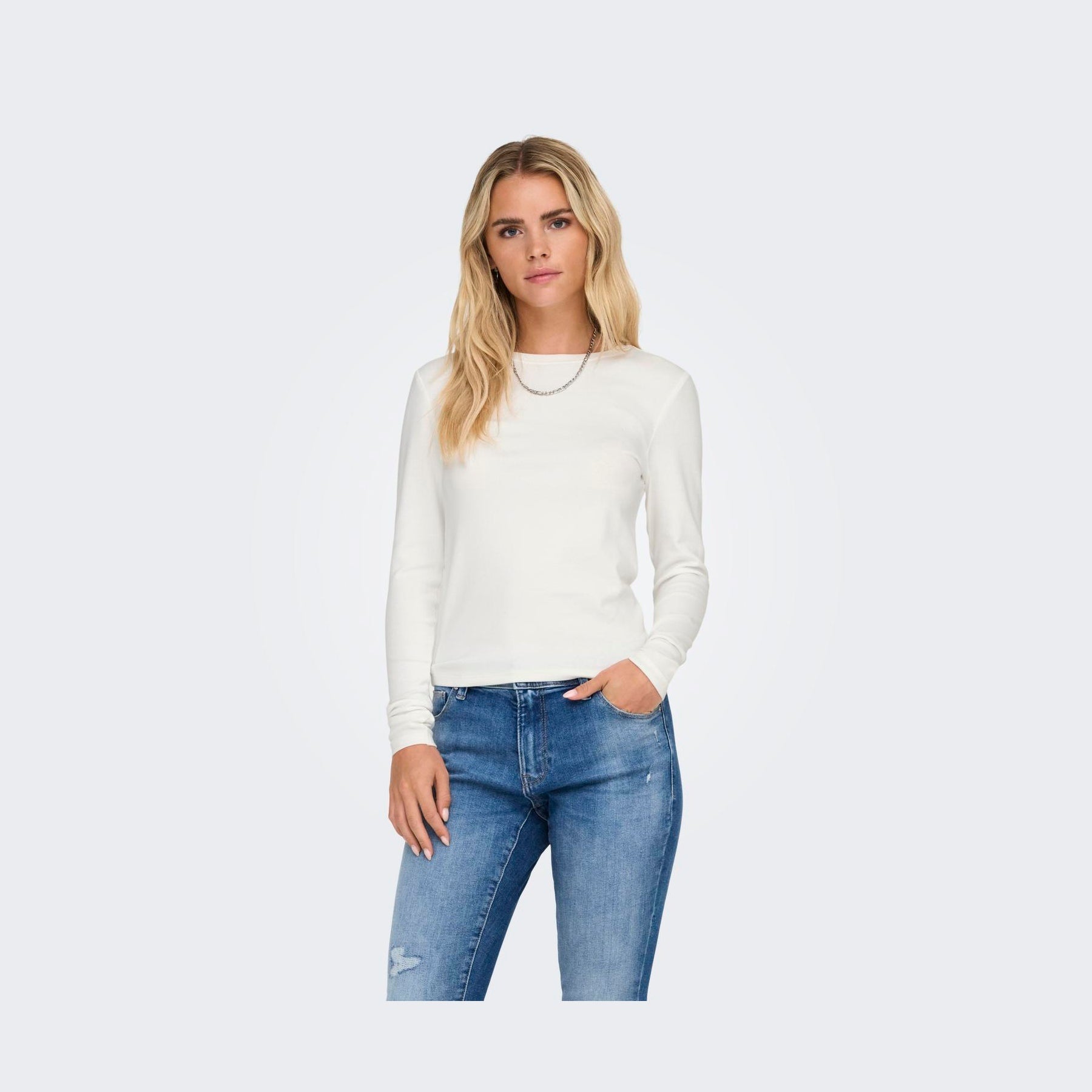 ONLY - T-SHIRT - RILEY 15323159 - CLOUD DANCER