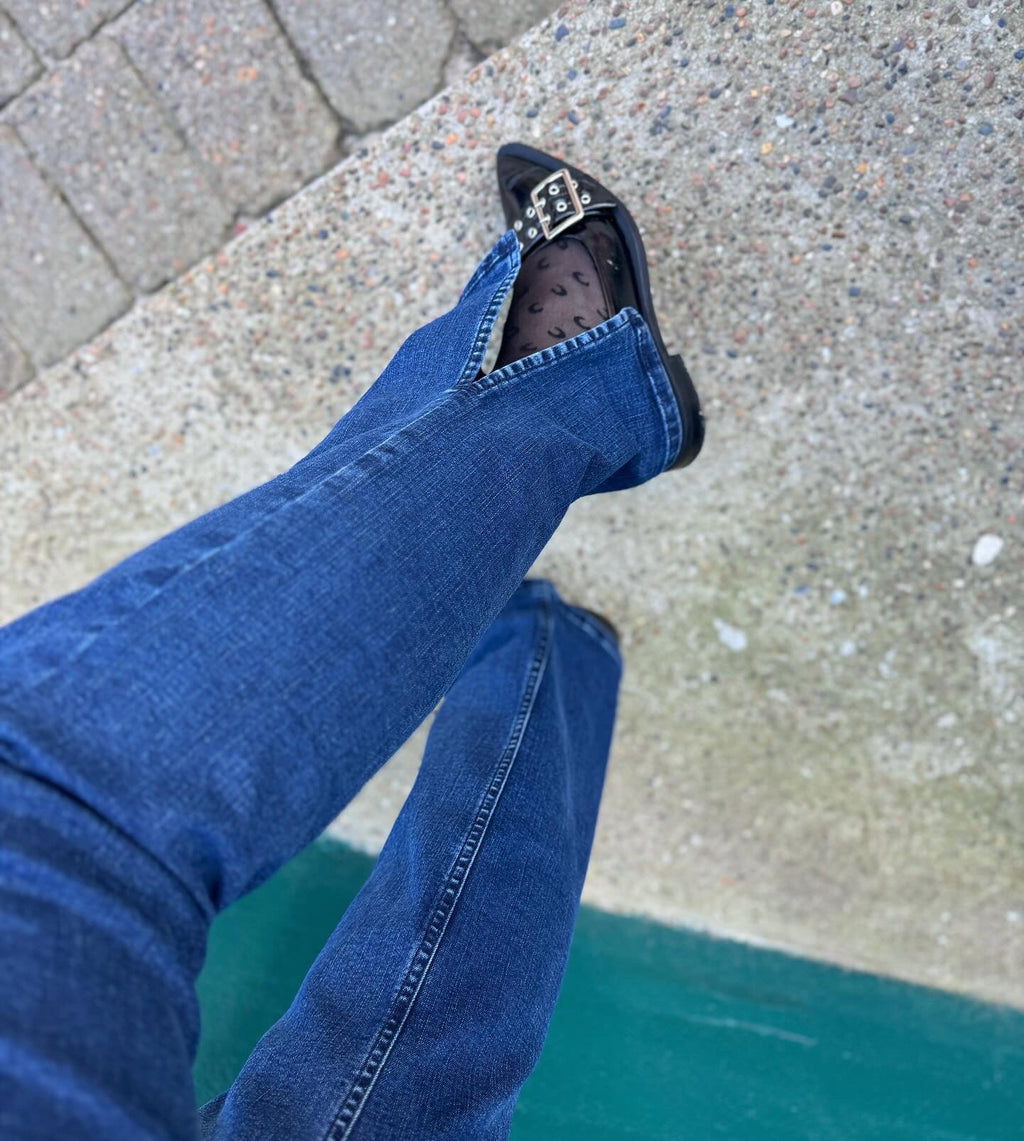 PULZ - JEANS - LIVA STRAIGHT 50206964 - MEDIUM BLUE DENIM