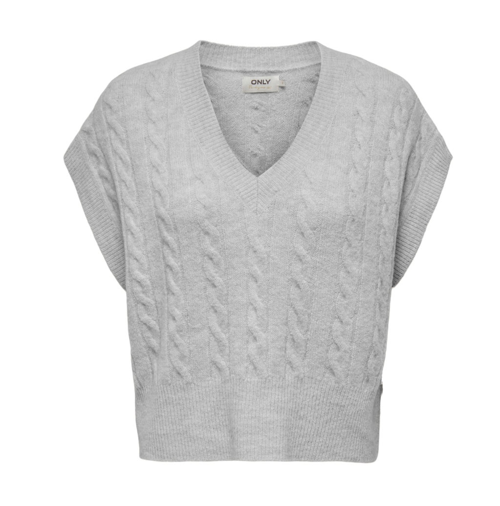 ONLY - VEST - MELODY 15337215 - LIGHT GREY MELANGE