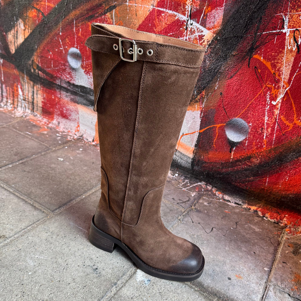 PAVEMENT - STØVLE - ANINE SUEDE 25475-1 - BROWN SUEDE