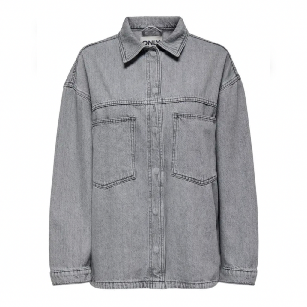 ONLY - SKJORTE - EMMIE 15336153 - MEDIUM GREY DENIM