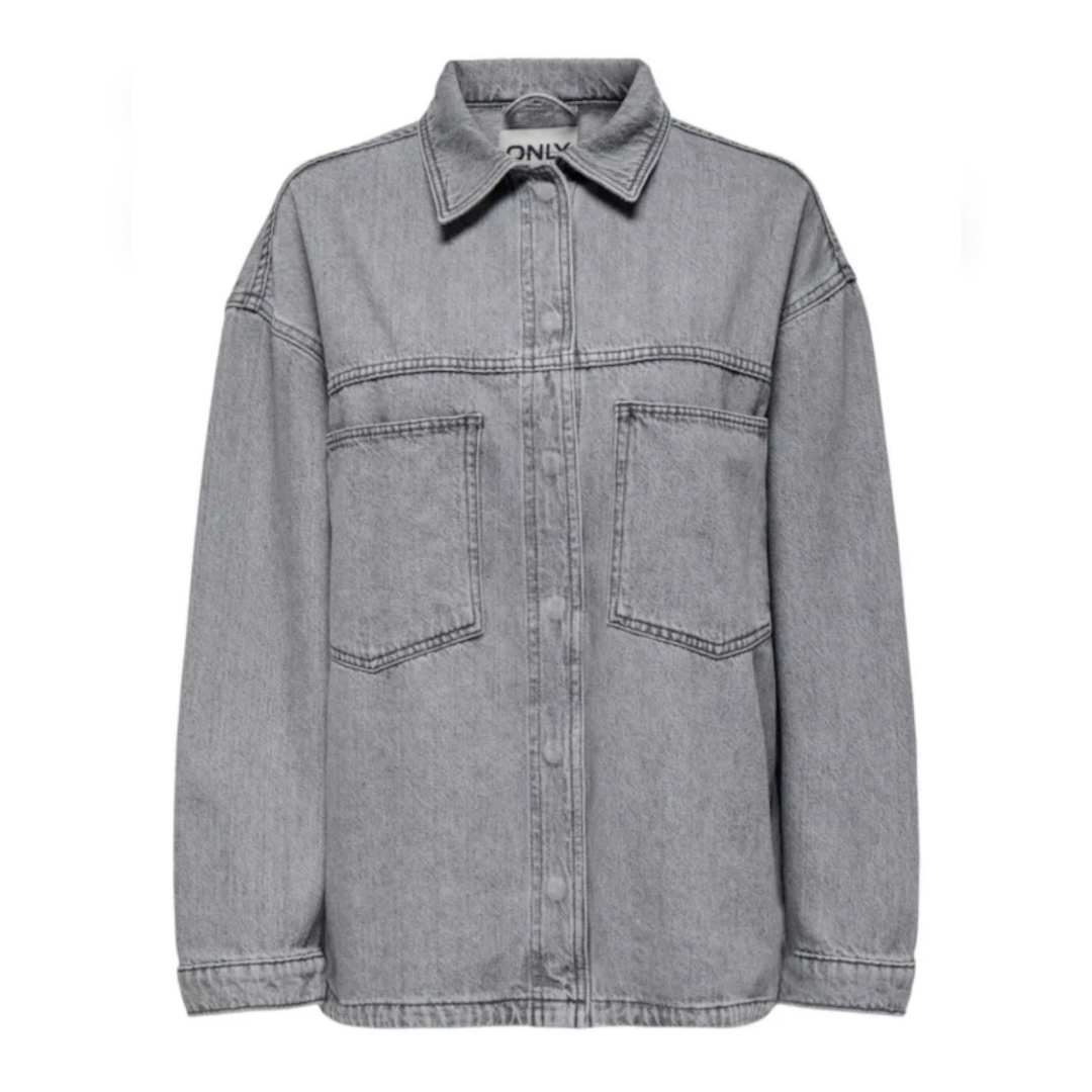 ONLY - SKJORTE - EMMIE 15336153 - MEDIUM GREY DENIM