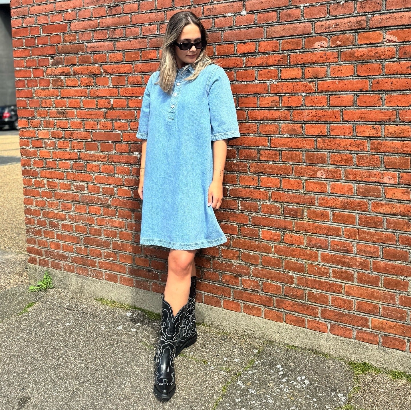 ONLY - DENIMKJOLE - GRY 15335635 - LIGHT BLUE DENIM