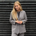 SOFT REBELS - BLAZER - VILJA LOOSE SRSS23-720 - MEDIUM GREY MELANGE