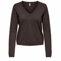 ONLY - STRIK - LOYAL V-NECK - 15368957 - CHOCOLATE TORTE