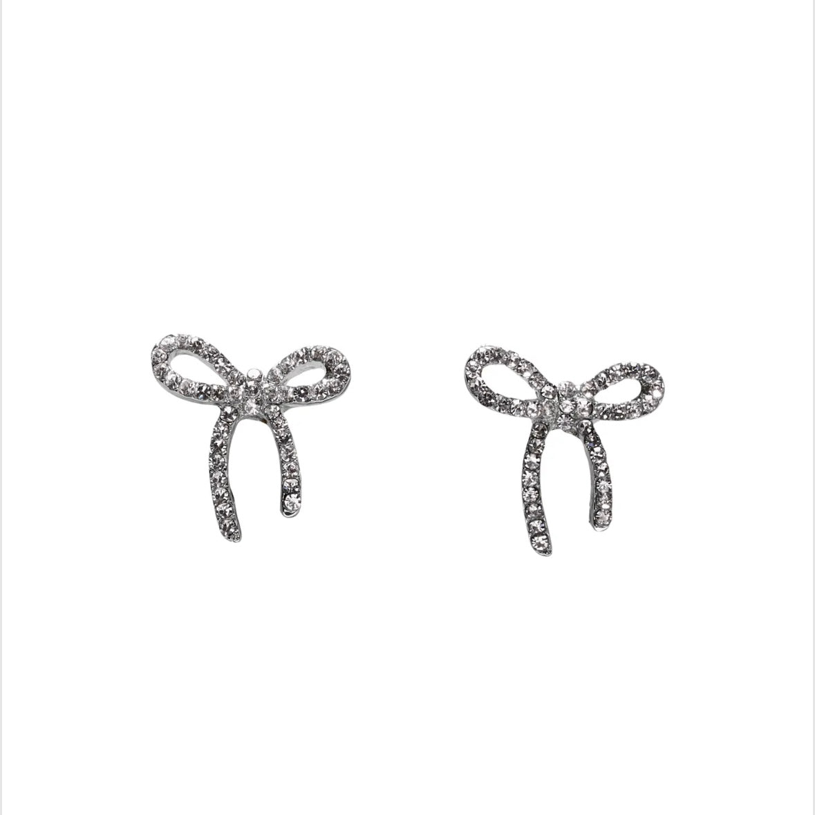 ONLY - ØRERINGE - HAYLEE 15299146 - SILVER COLOUR BOW