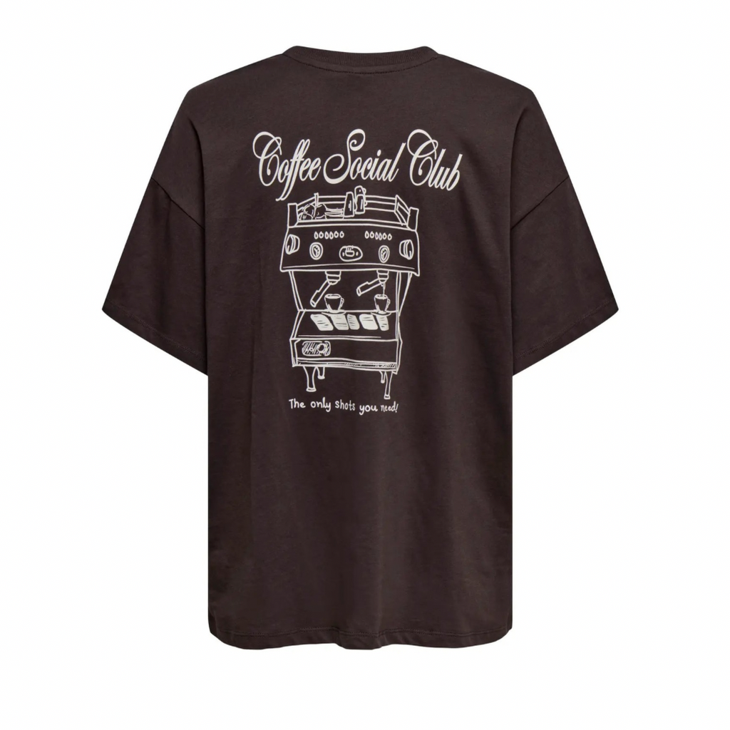 ONLY - T-SHIRT - VIVVI LOVELY 15346761 - SEAL BROWN