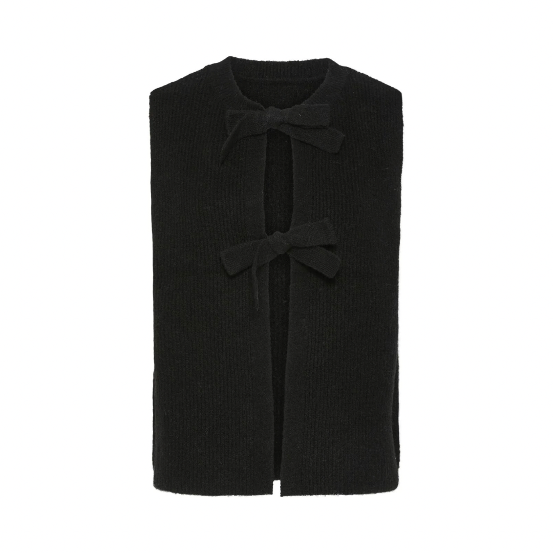 PIECES - VEST - SILLY 17156680 - SORT