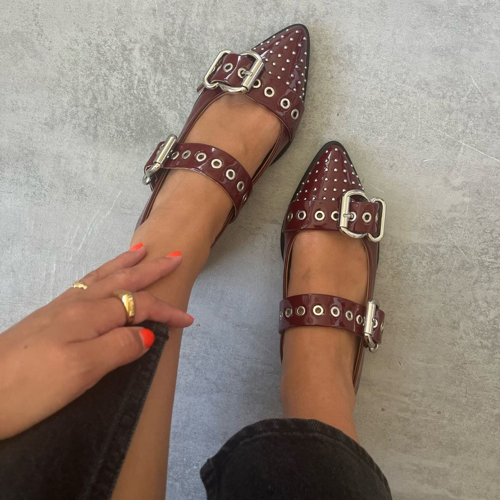 COPENHAGEN SHOES - BALLERINA - FUTURE VIBES PATENT - BORDO