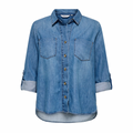 ONLY - SKJORTE - YASMIN 15361370 - MEDIUM BLUE DENIM