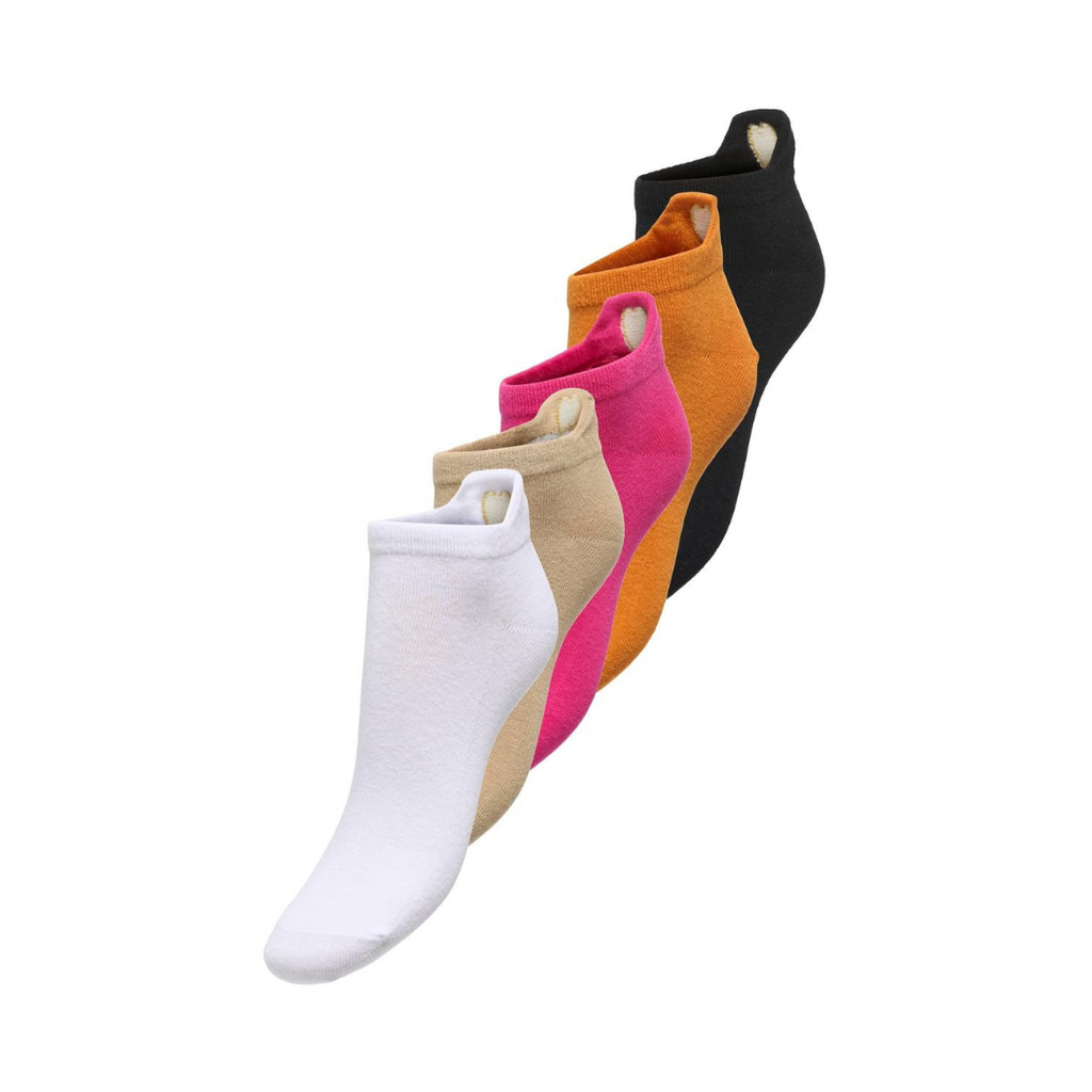 ONLY - 5-PAK STRØMPER - EA 15317403 - WHITE PACK/MULTI