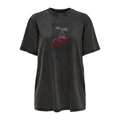 ONLY - T-SHIRT - WENDY 15350545 - BLACK/WASHED CHERRY