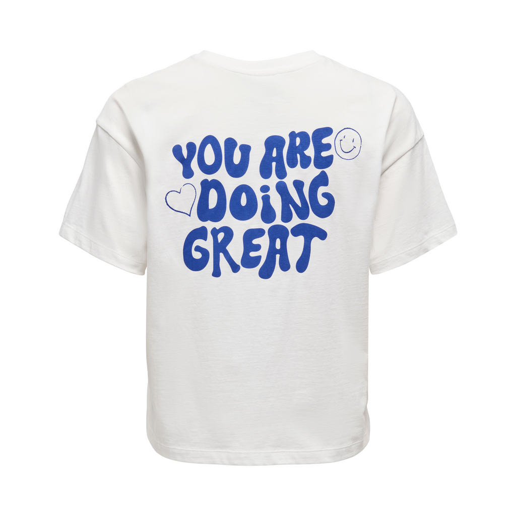 ONLY - T-SHIRT - HAPPY LIFE 15367624 - CLOUD DANCER/GREAT