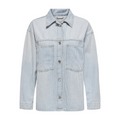 ONLY - DENIM SKJORTE - EMMIE 15344174 - LIGHT BLUE DENIM/WHITE STRIPES