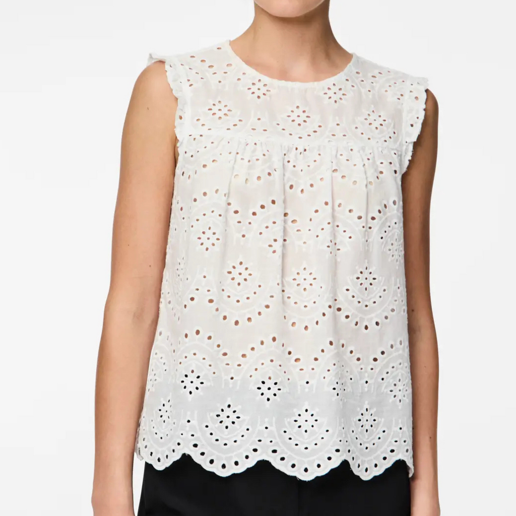 PIECES - TOP - VILDE 17154746 - BRIGHT WHITE