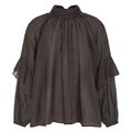 SOFT REBELS - SKJORTE - RACHEL BOW TIE 525-718 - COFFEE BEAN