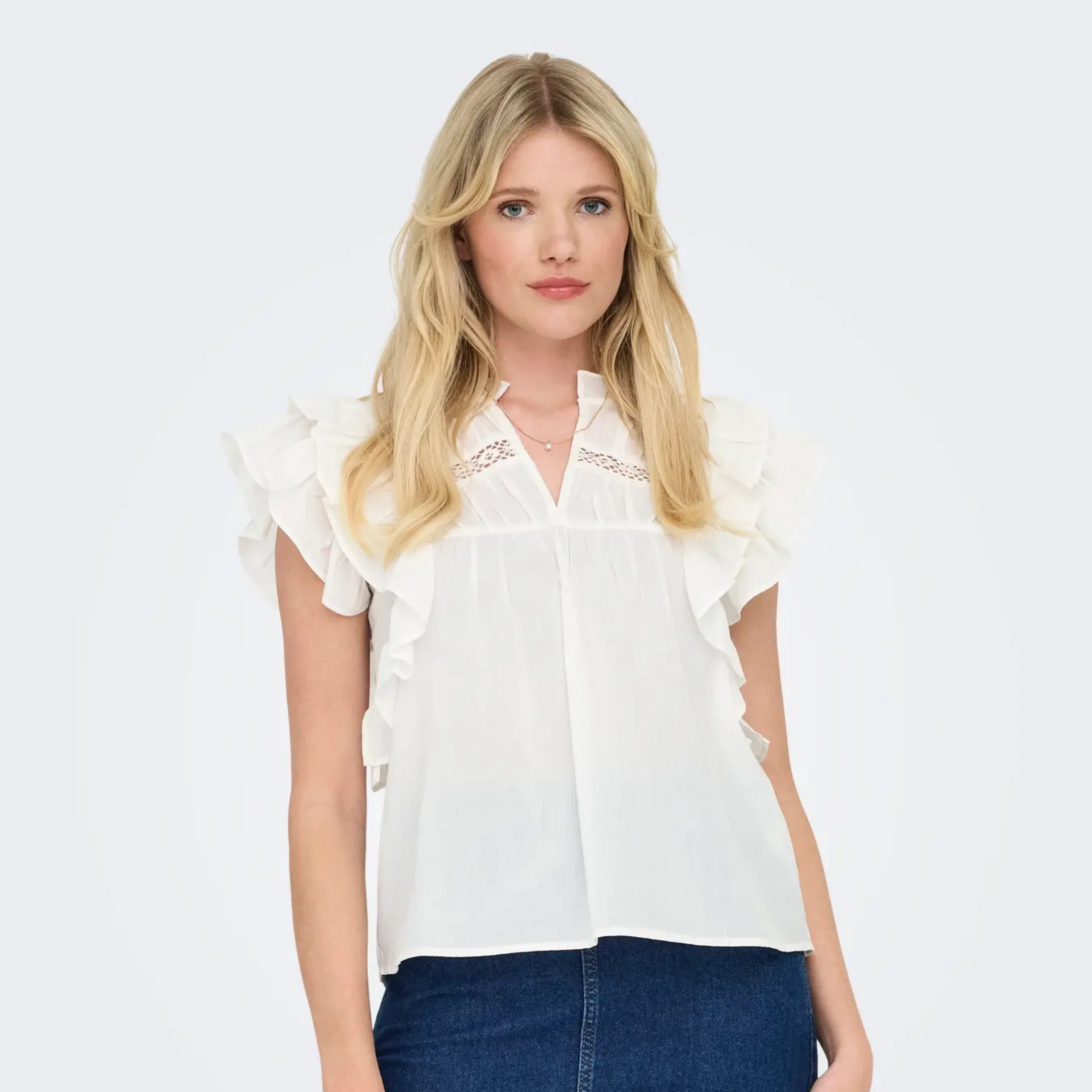 ONLY - TOP - SUNNY 15347882 - CLOUD DANCER